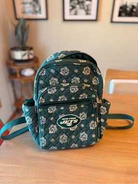 Limited Edition*Vera Bradley NFL Small Backpack in Cotton New York Jets